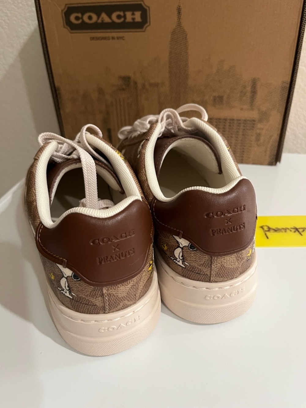 NIB  Limited Coach X Peanuts men Sneaker Signature Canvas size 8D - Picture 3 of 9